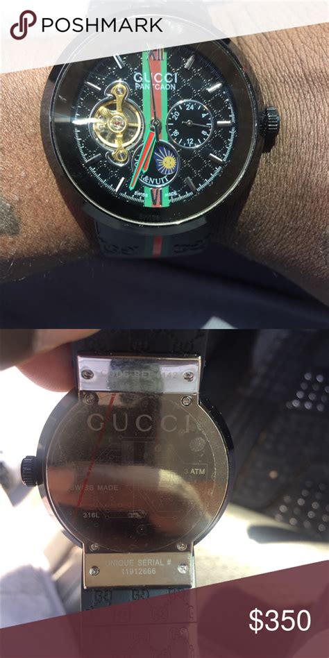 fake gucci mens watches|check gucci watch serial number.